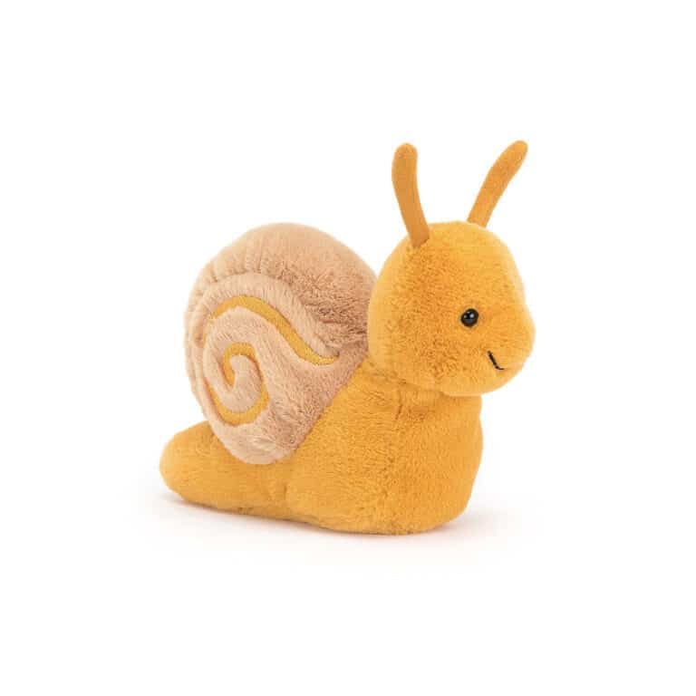 Sandy l'escargot des chez jellycat est tout doux