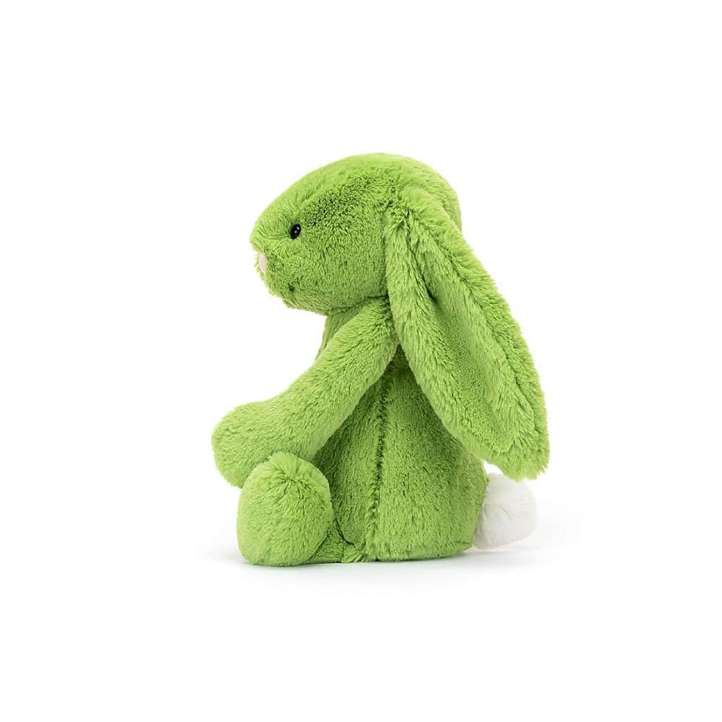 Doudou lapin jellycat de couleur vert pomme
