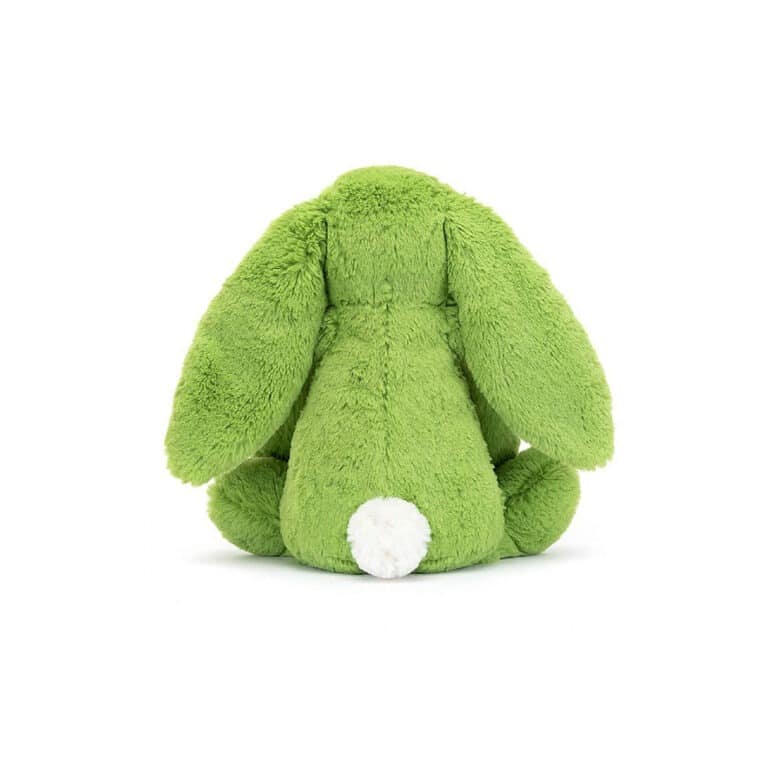 Doudou lapin jellycat de couleur vert pomme