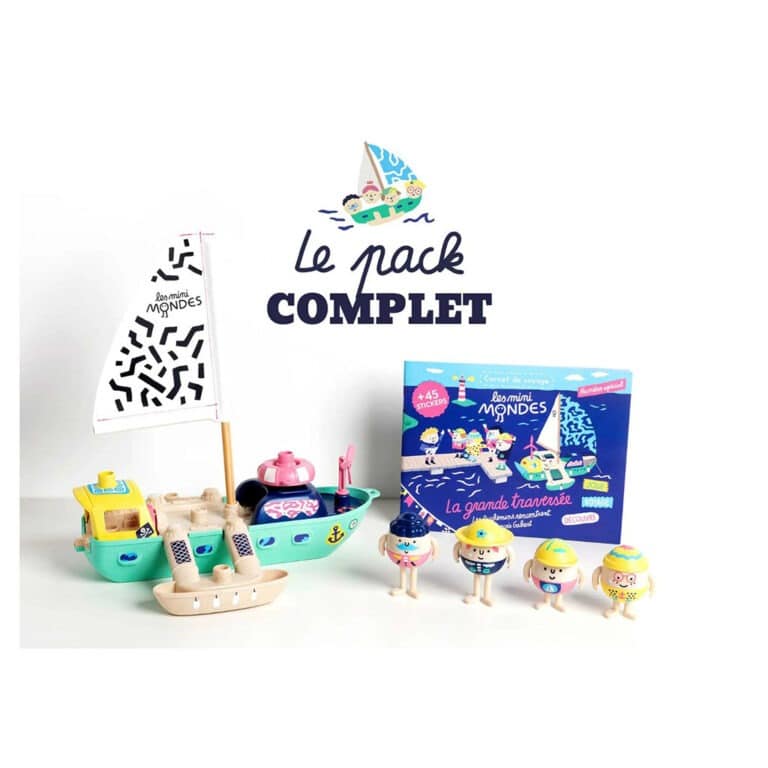 Le coffret complet des mini mondes avec le trimaran