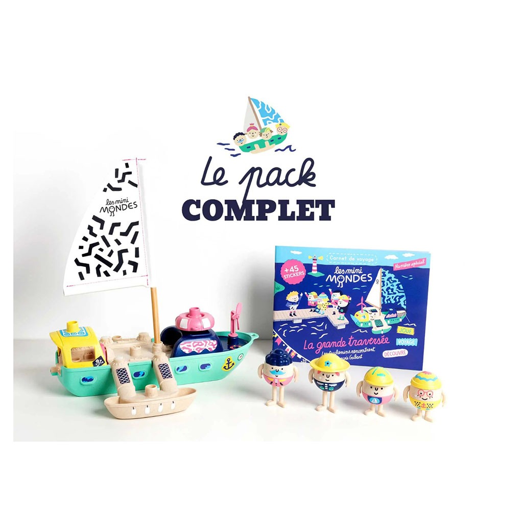 Le coffret complet des mini mondes avec le trimaran