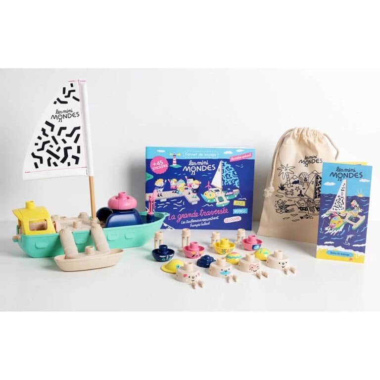 Le coffret complet des mini mondes avec le trimaran