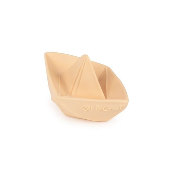 jouet de dentition bateau origami nude vue de profil