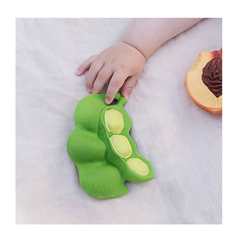 jouet de dentition keiko l'edamame main bébé