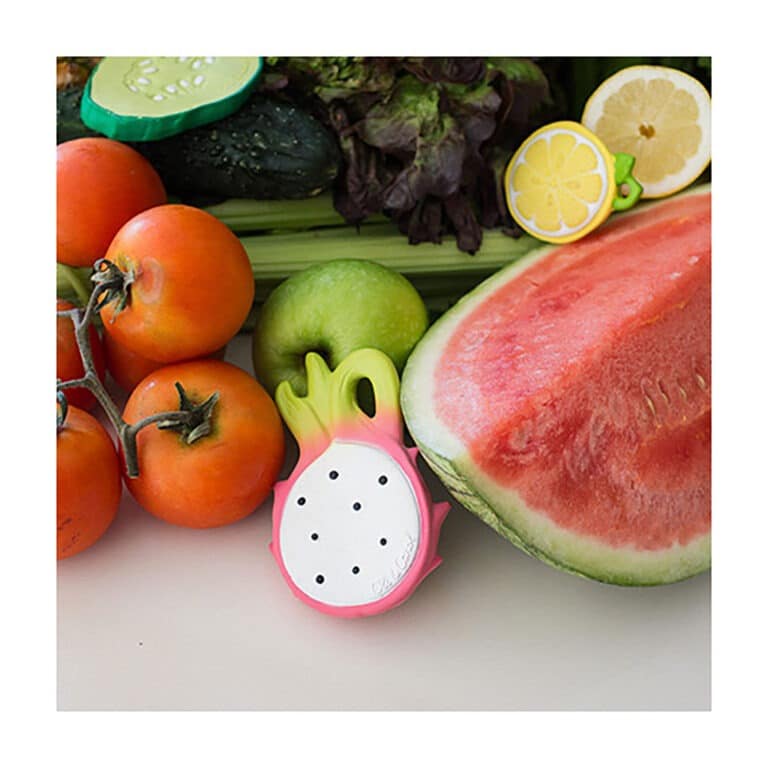 jouet de dentition fruit du dragon avec fruits et légumes