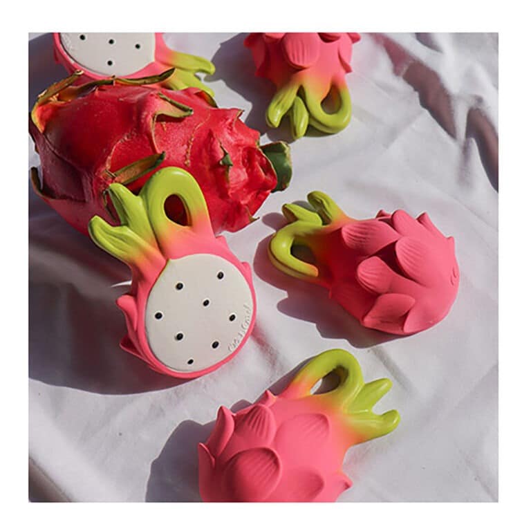 jouet de dentition fruit du dragon avec le vrai en groupe