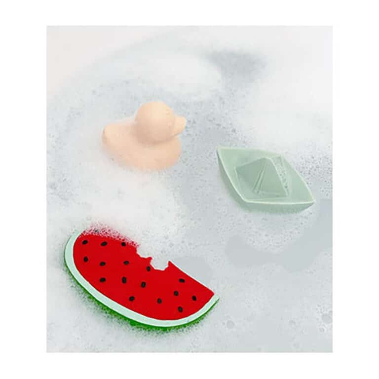 jouet de dentition pastèque ambiance bain