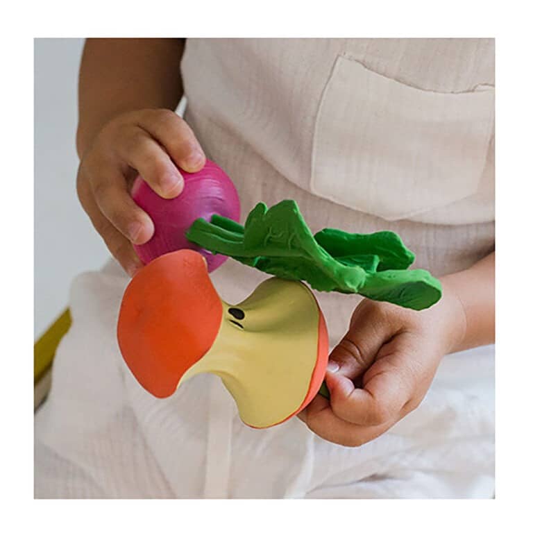 jouet de dentition pepa la pomme avec radis