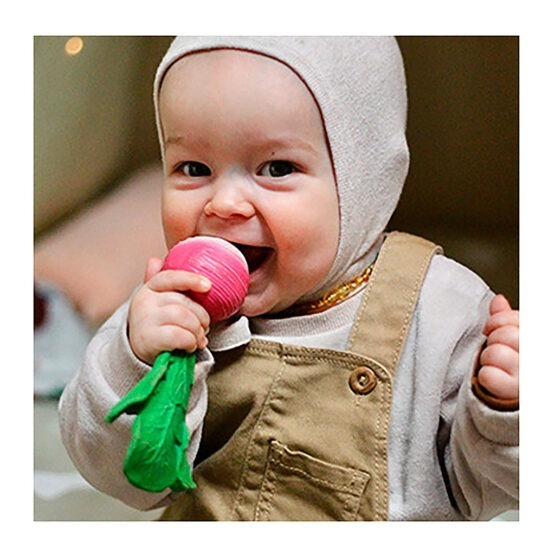 jouet de dentition ramona le radis bébé jouflu