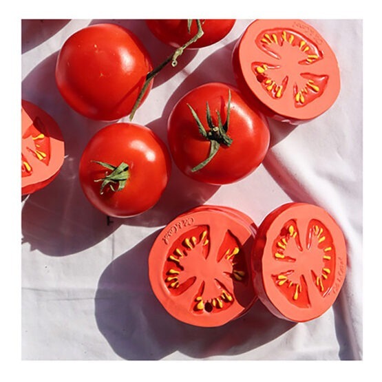 jouet de dentition Renato la tomate avec de vraies tomates