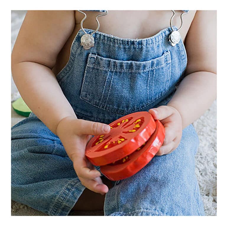 jouet de dentition Renato la tomate avec 2 tomates