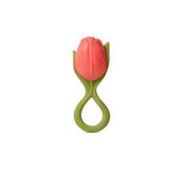 jouet de de dentition théo la tulipe fond blanc