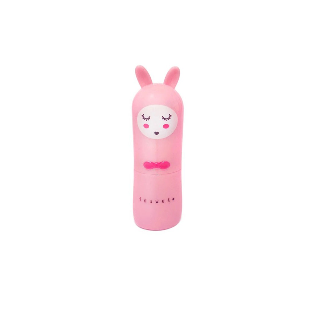 Un baume à lèvres bunny en rose odeur fraise de la marque inuwet