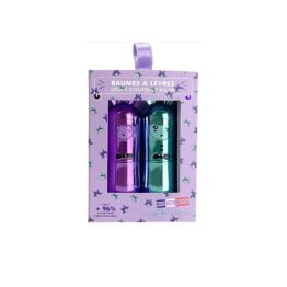 Coffret duo baumes à lèvres purple ribbon de la marque inuwet