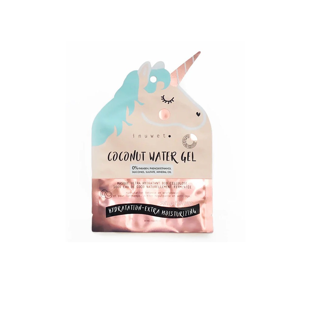 Masque pour visage hydratant à l'eau de coco de la marque inuwet