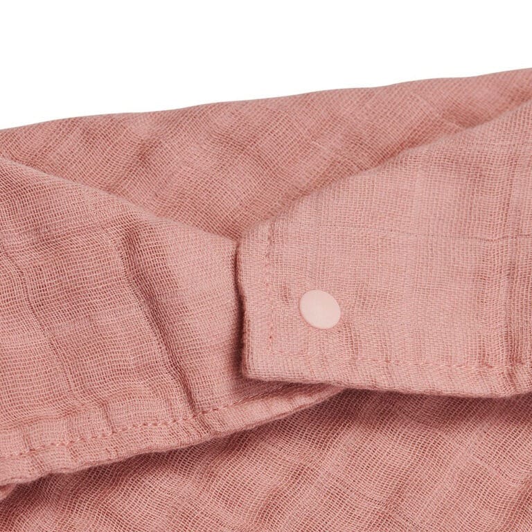 fermeture bavoir bandana bois de rose jollein