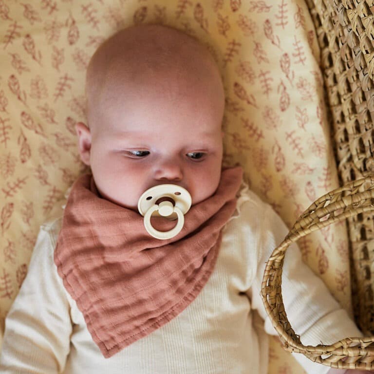 bavoir bandana bois de rose jollein ambiance bébé