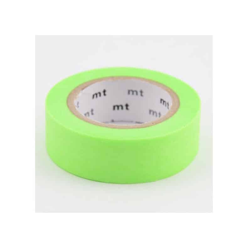 Masking tape vert fluorescent parfait pour décorer ses cahiers