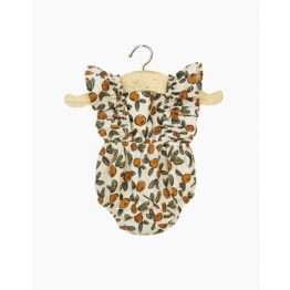 Barboteuse rétro lou motif fleurs d'oranger pour poupées gordis minikane