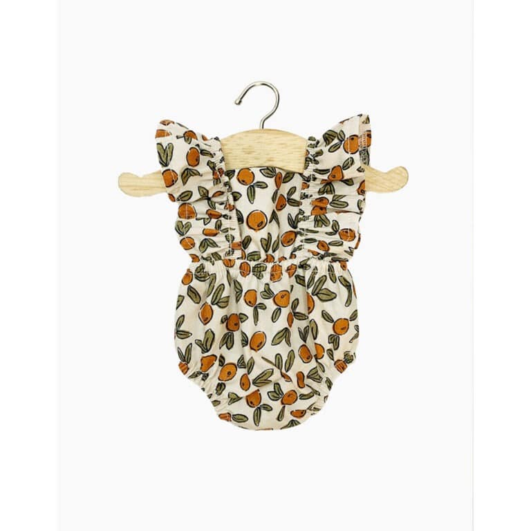 Barboteuse rétro lou motif fleurs d'oranger pour poupées gordis minikane