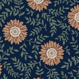 Motif marguerite réglisse minikane