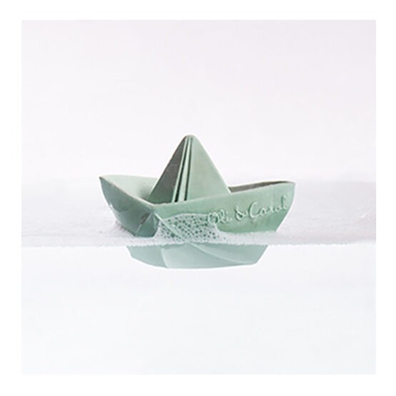 jouet de dentition bateau origami menthe qui flotte