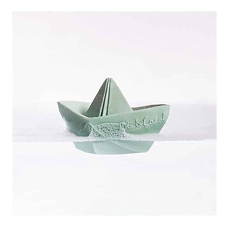 jouet de dentition bateau origami menthe qui flotte