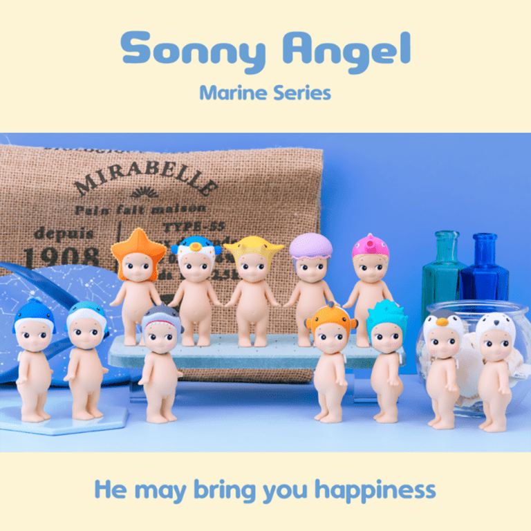 Les figurines sonny angel de la série marin se trouvent dans des boîtes mystères