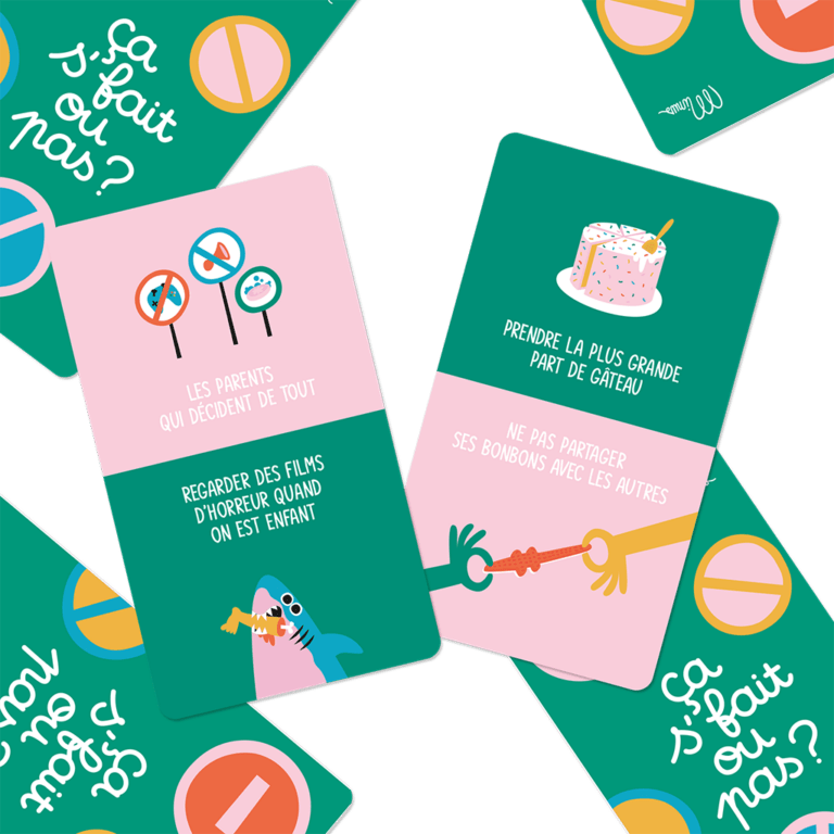 cartes ça s'fait pas minus edition détail cartes sur fond blanc