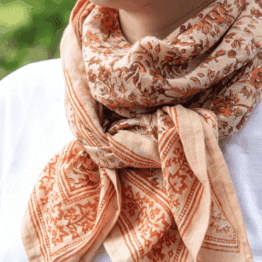 Grand foulard isha cerise bindi atelier