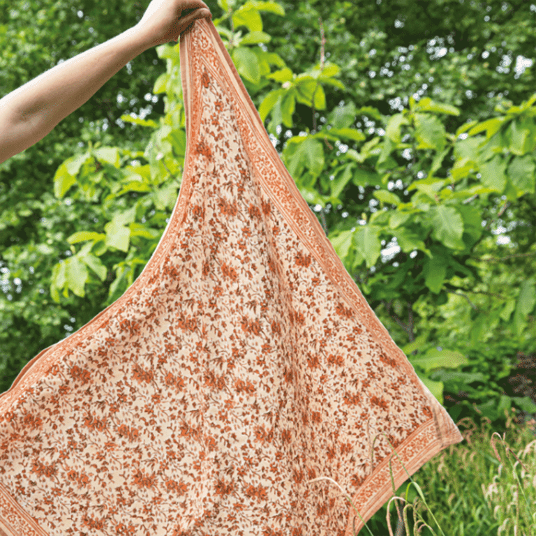 Grand foulard isha cerise bindi atelier