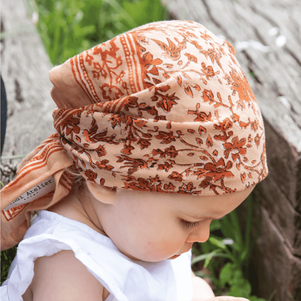 Petit foulard isha cerise bindi atelier