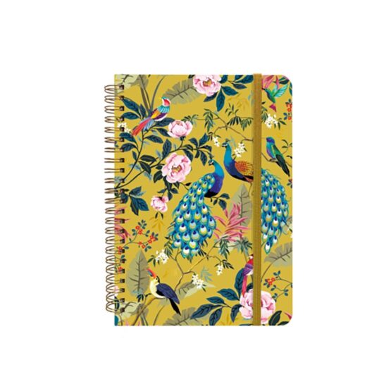 carnet de notes spirales rigide paons