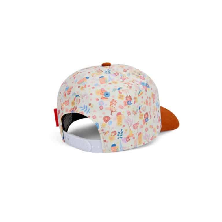 Casquette hello hossy dried flowers vue de dos fond blanc