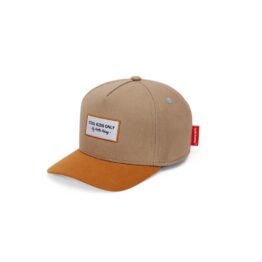 Casquette adulte mini latte hello hossy vue de face sur fond blanc