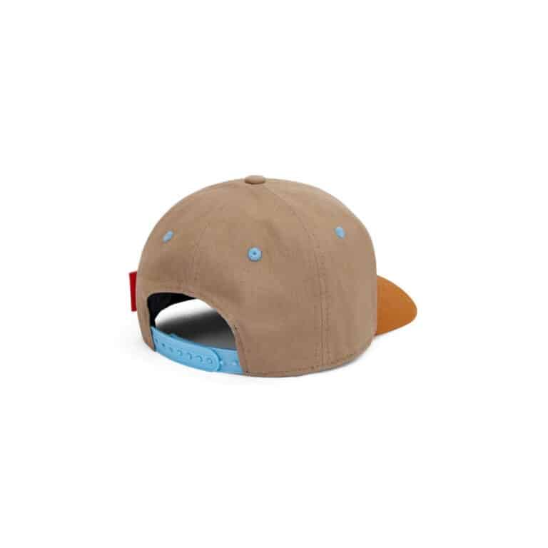 Casquette adulte hello hossy mini latte vue de dos sur fond blanc
