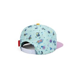 Casquette enfant aloha hello hossy vue de derrière sur fond blanc