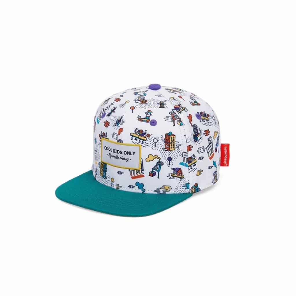 casquette enfant city hello hossy vue de face sur fond blanc