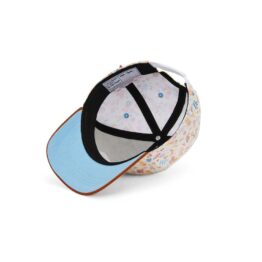 Casquette hello hossy dried flowers vue de dessous fond blanc