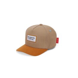 Casquette mini latte hello hossy vue de face sur fond blanc