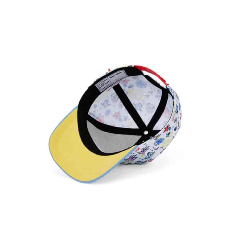 Casquette enfant ocean lover hello hossy vue de dessous sur fond blanc