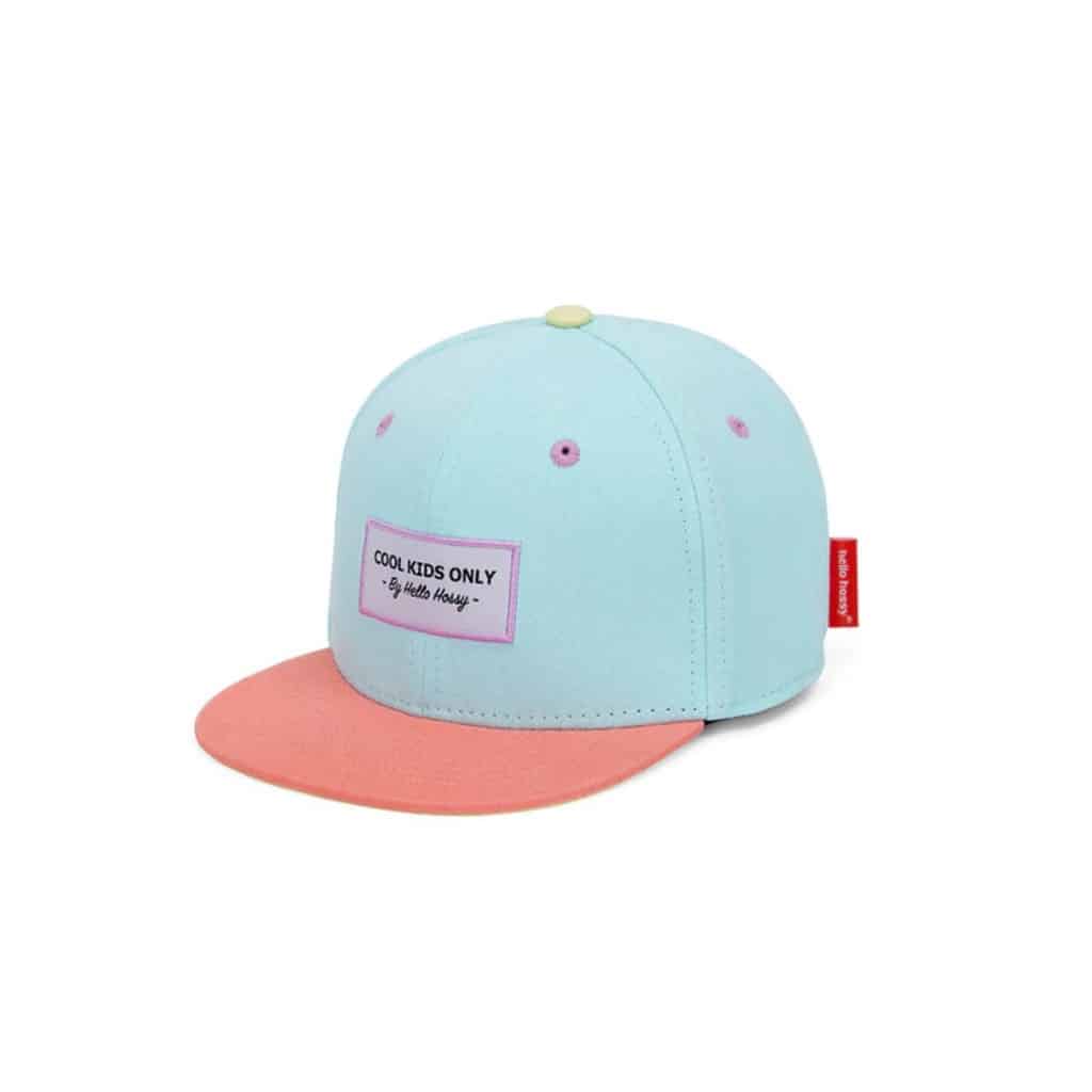 Casquette mini paradise hello hossy vue de face sur fond blanc