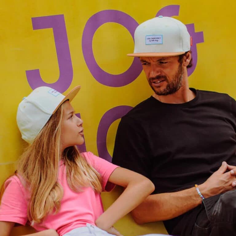 Casquette mini pistache portée