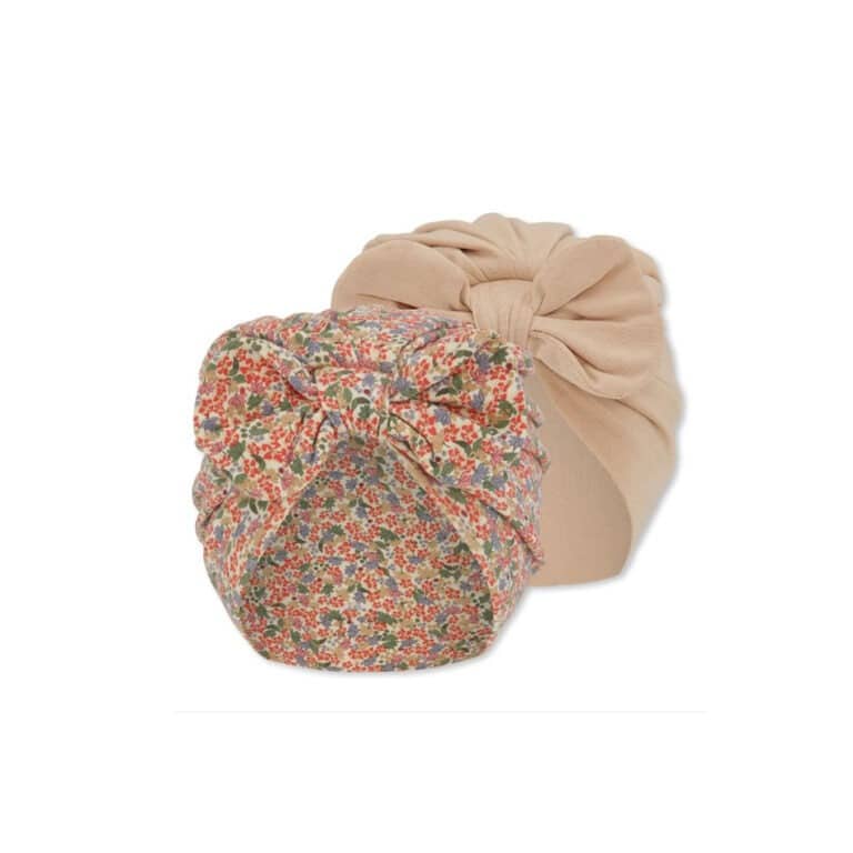 lot de 2 turbans bambi jardin rouge Konges Sløjd