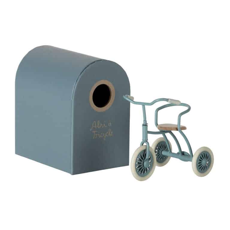 tricycle bleu avec abri