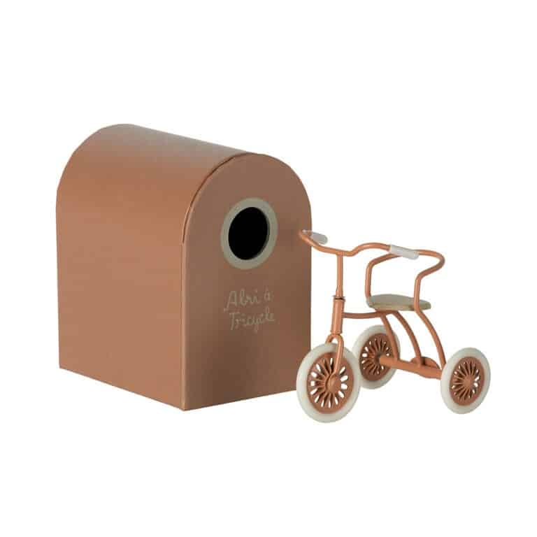 abri avec tricycle corail maileg