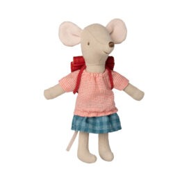 souris big sister sac dos rouge fond blanc