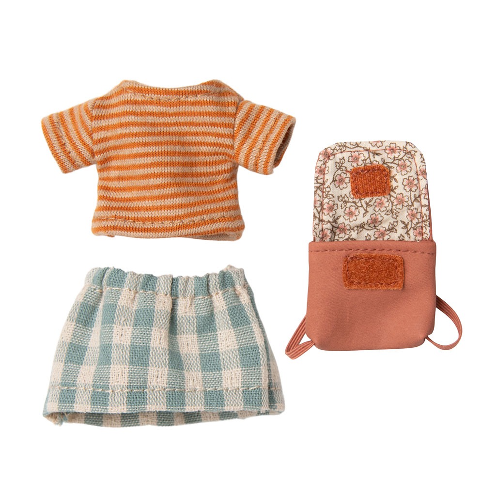 tenue souris sac à dos vieux rose