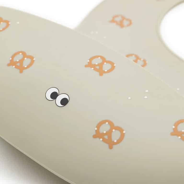 bavoir silicone bretzel détail