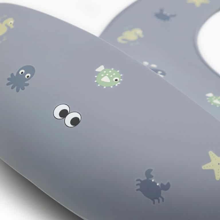 bavoir silicone océan détail